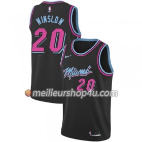 Maillot Basket Homme Miami Heat Justise Winslow 20 2018-19 Nike City Edition Noir Swingman